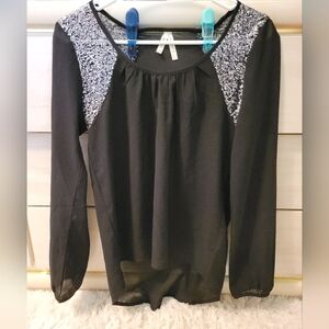 Truth NYC Sequin Mesh Long Sleeve